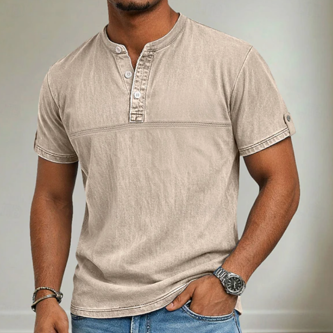 Modern Stand-Collar Henley