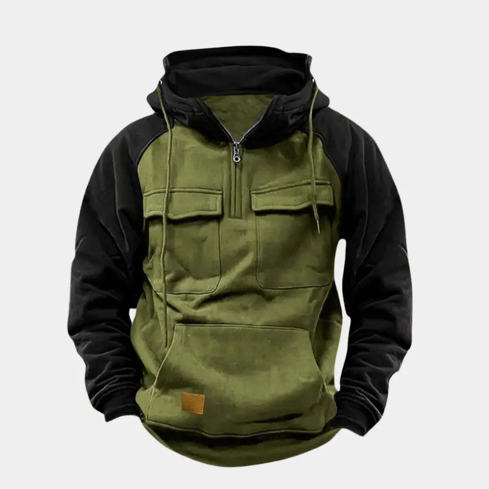 Rugged Hooded Winter Sweatshirt