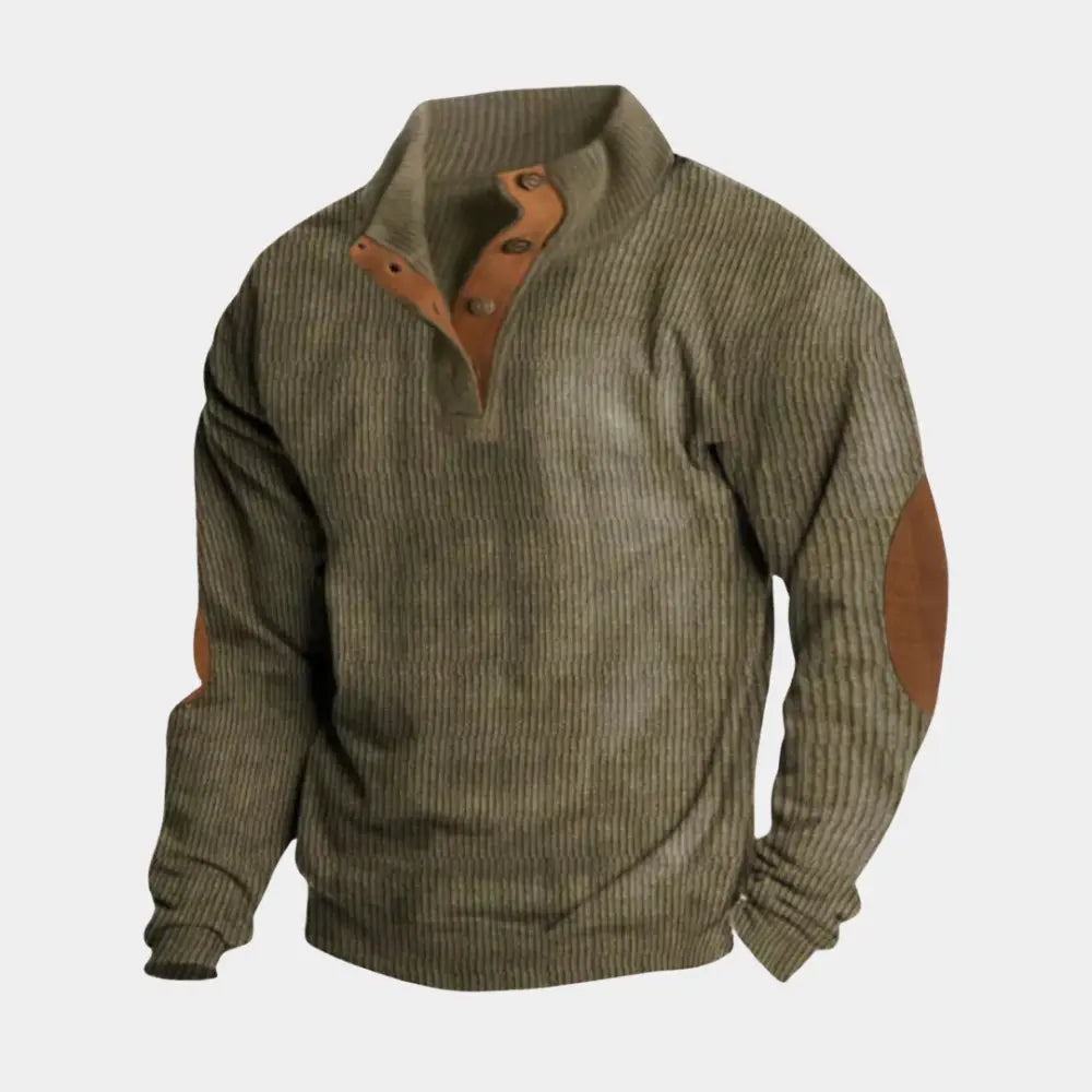 Refined Elbow-Patch Pullover