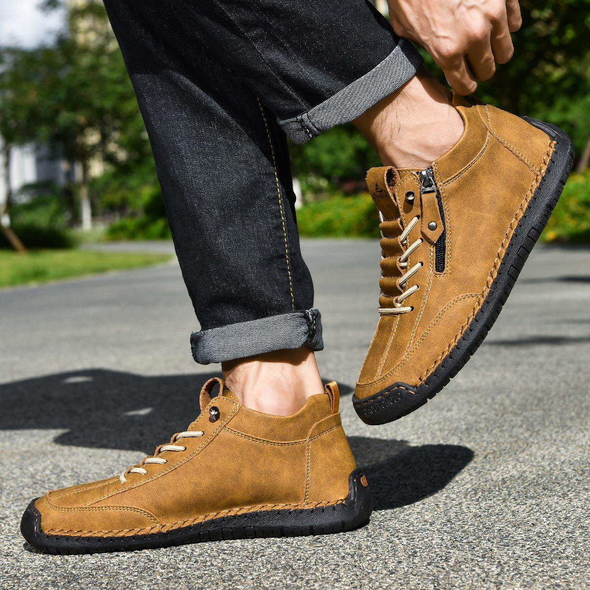 Nubuck Comfort Ankle Shoes