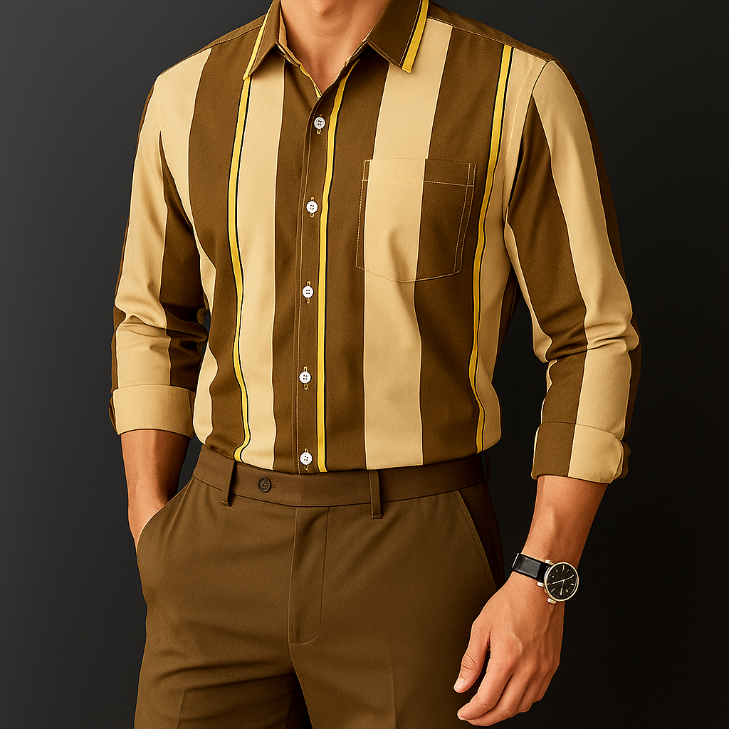 Bold Stripe Cotton Shirt