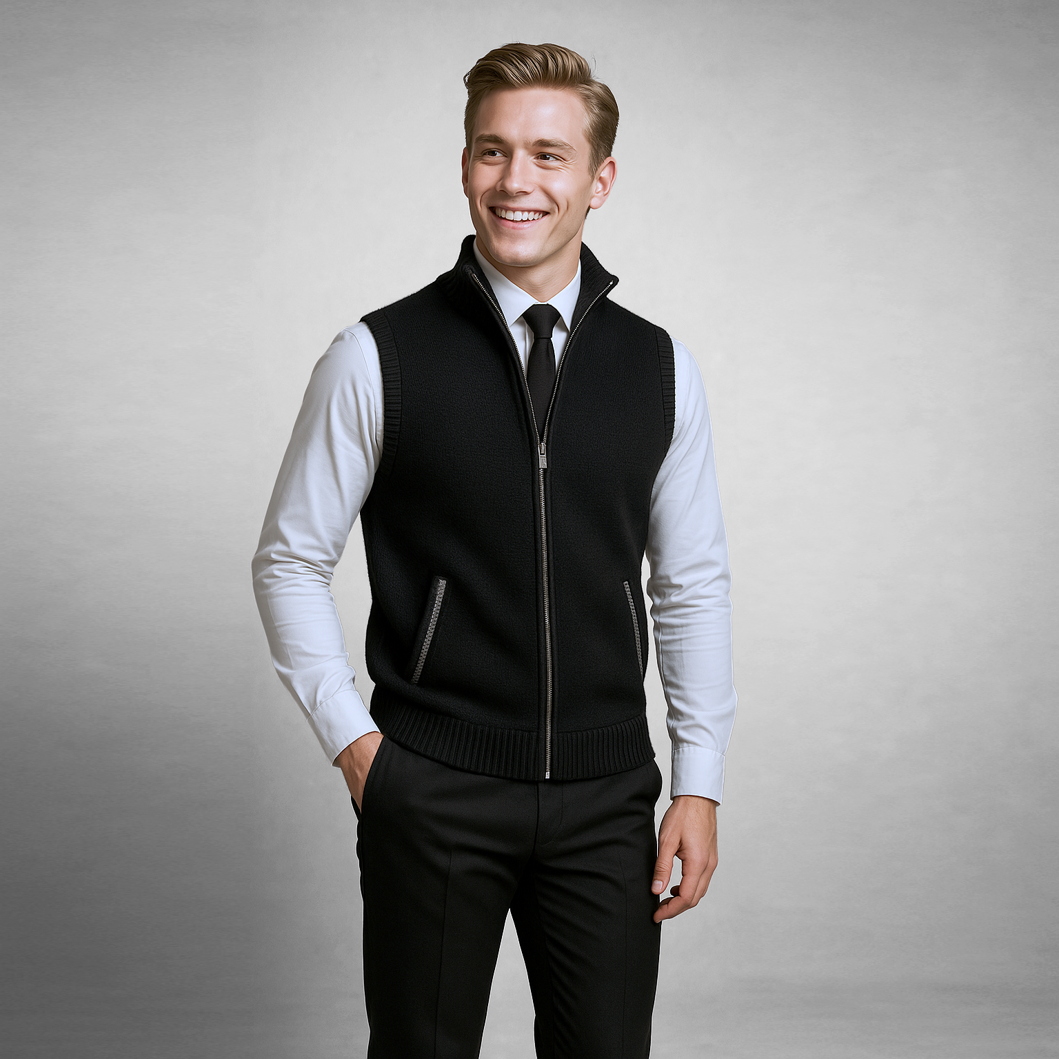 Refined Zip Vest