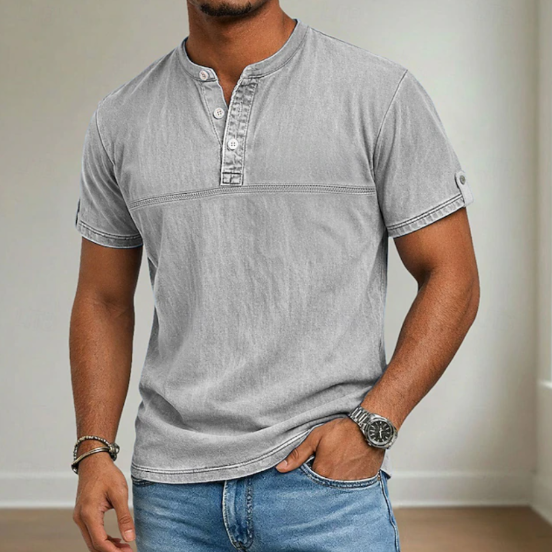 Modern Stand-Collar Henley
