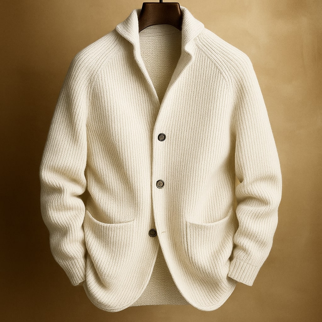 Modern Ribbed Knit Cardigan