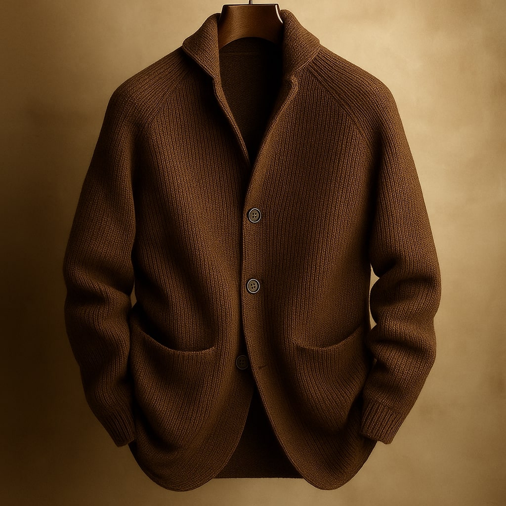 Modern Ribbed Knit Cardigan