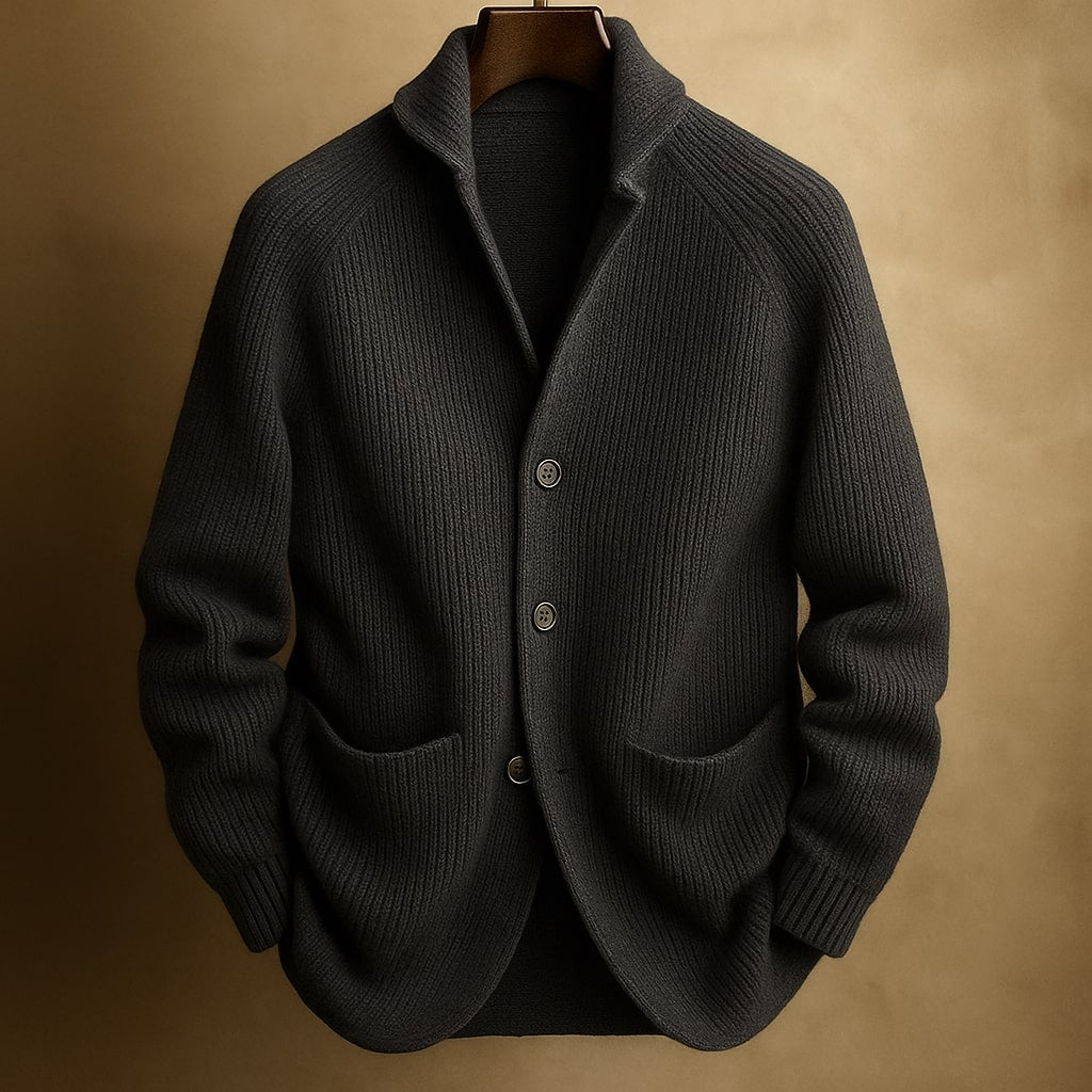 Modern Ribbed Knit Cardigan