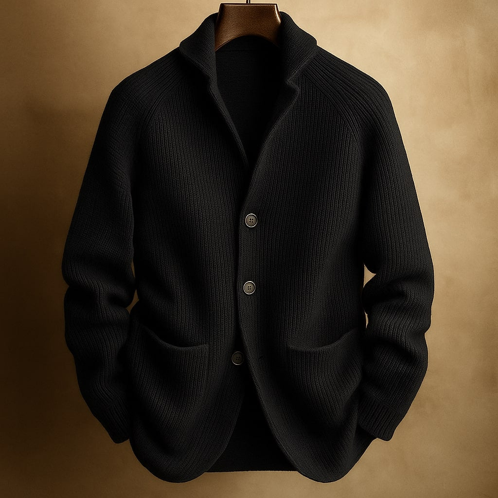 Modern Ribbed Knit Cardigan
