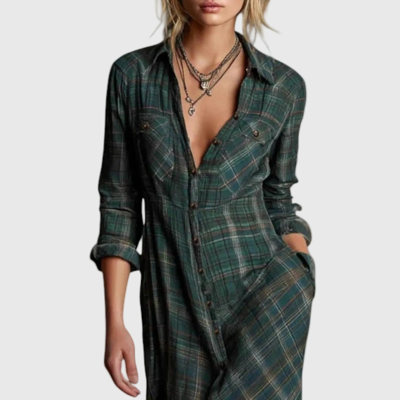 Classic Check Flow Dress