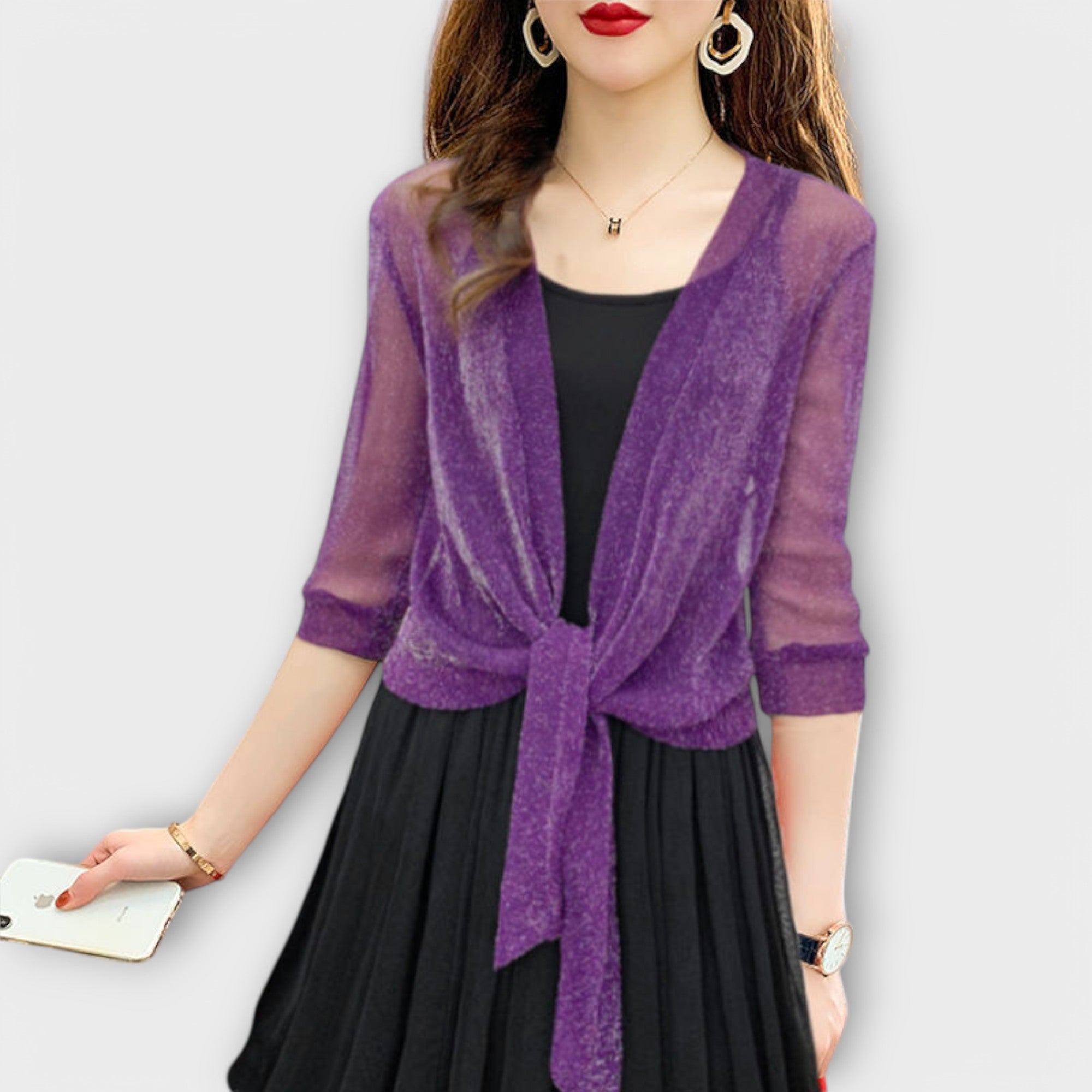 Elegant Sheer Wrap Top