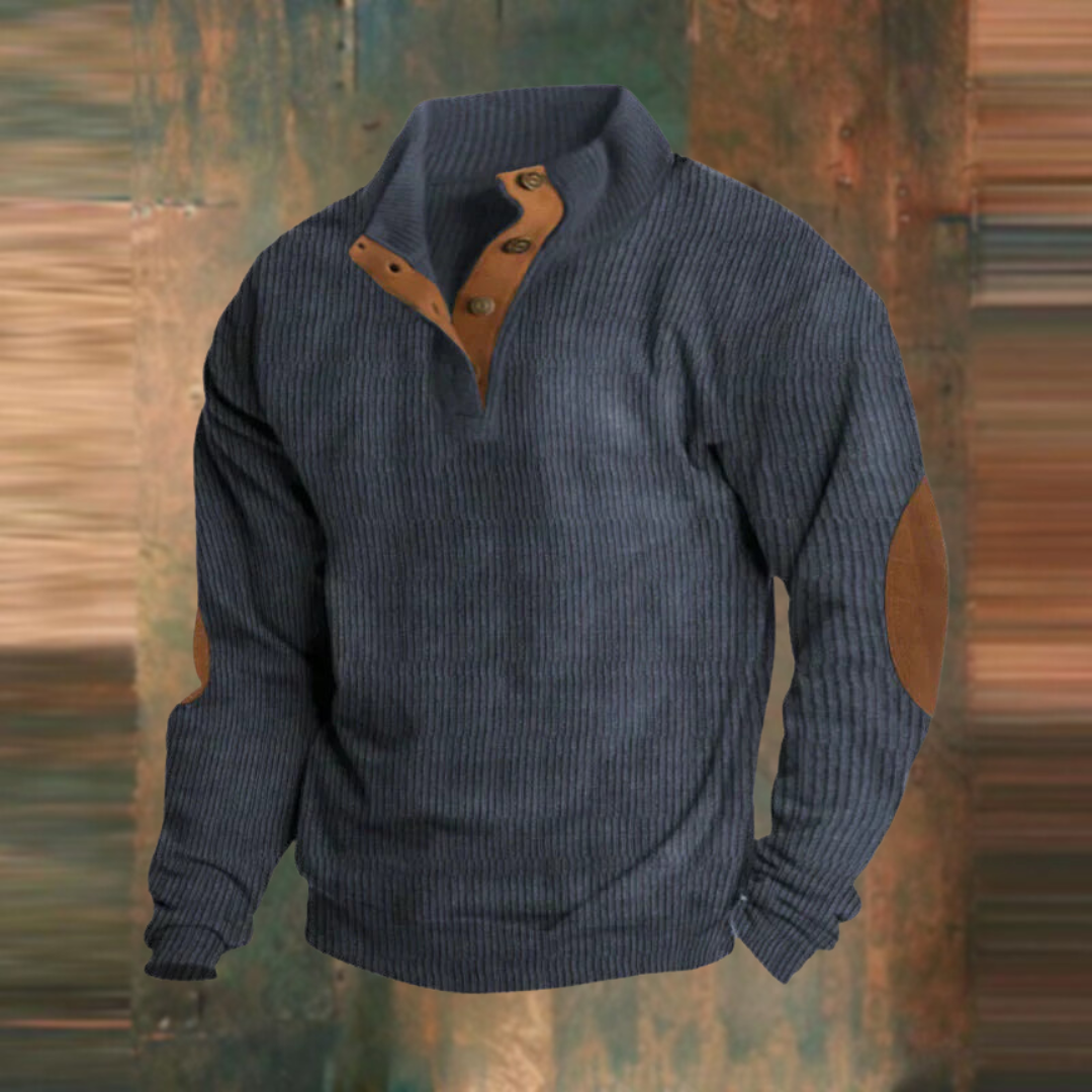 Refined Elbow-Patch Pullover