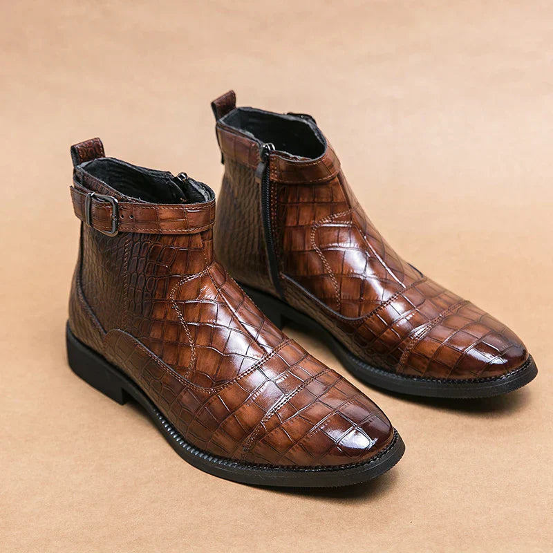 Modern Faux Leather Ankle Boots
