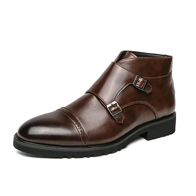 Double Monk-Strap Dress Boots