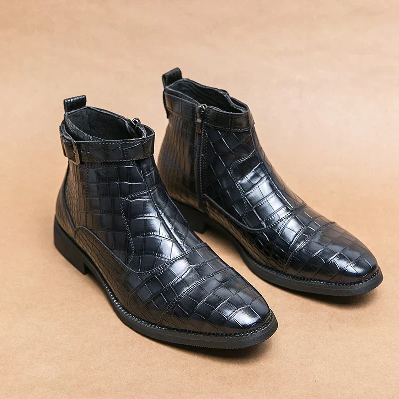 Modern Faux Leather Ankle Boots