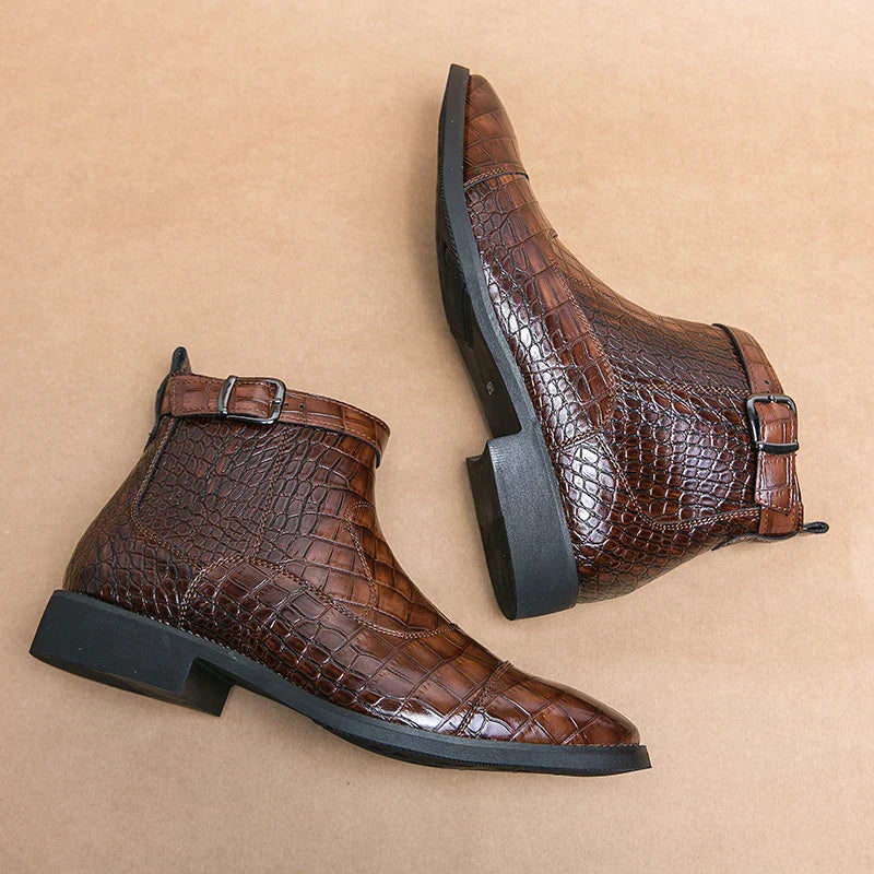 Modern Faux Leather Ankle Boots