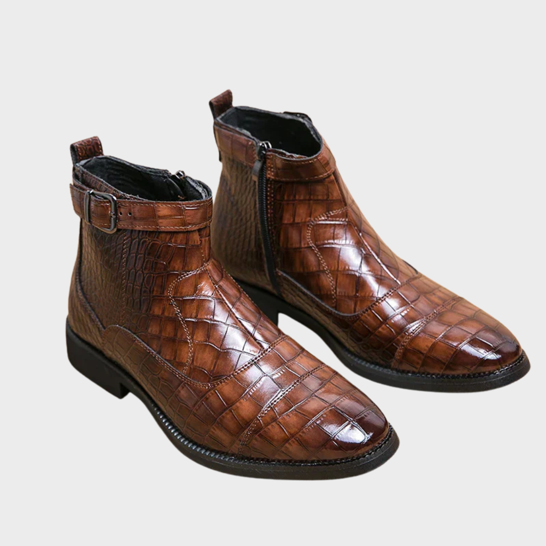 Modern Faux Leather Ankle Boots