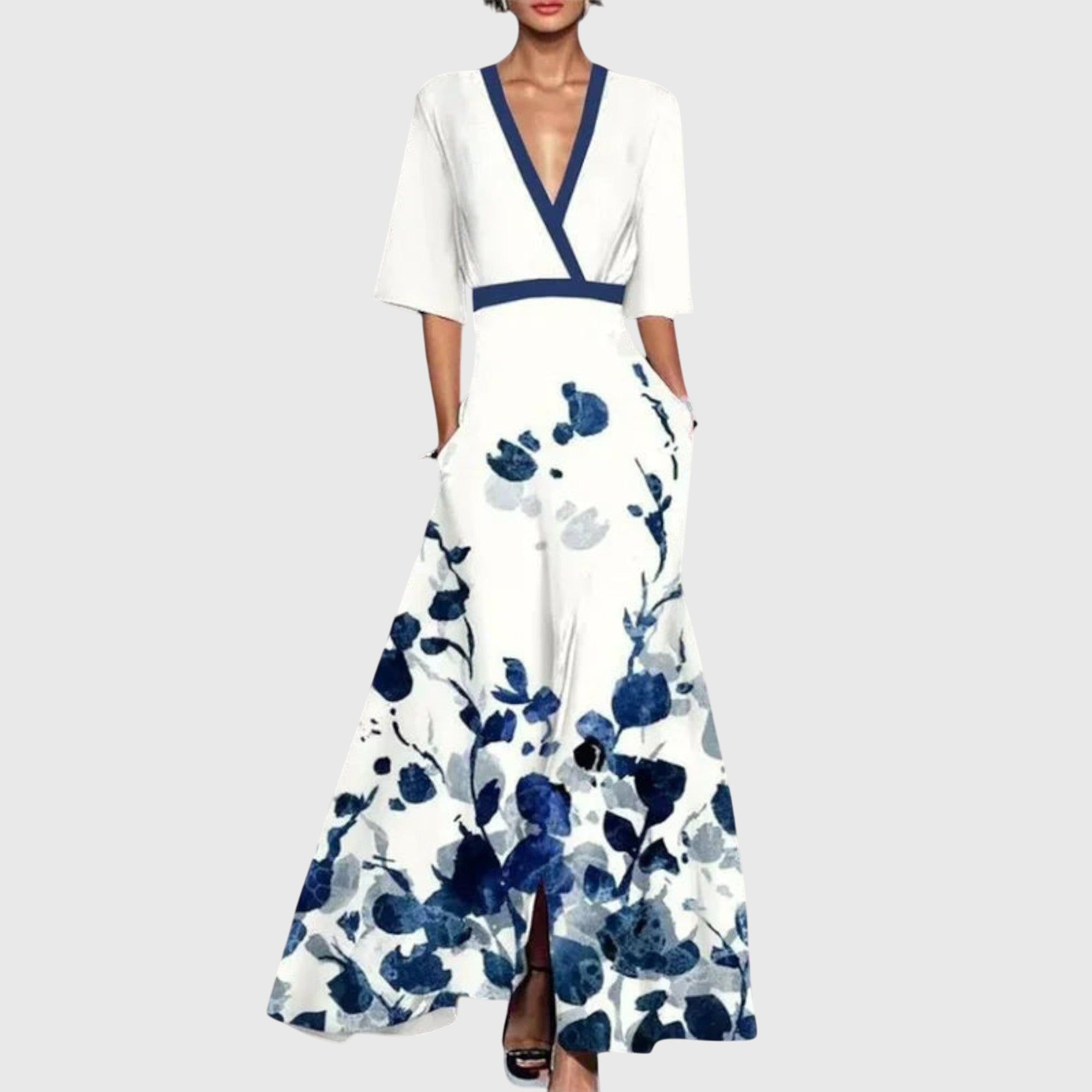 Artistic Floral Maxi Dress