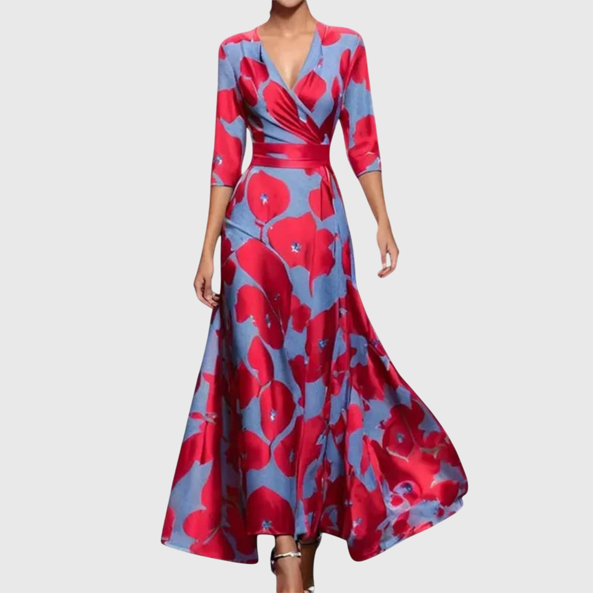 Artistic Floral Maxi Dress
