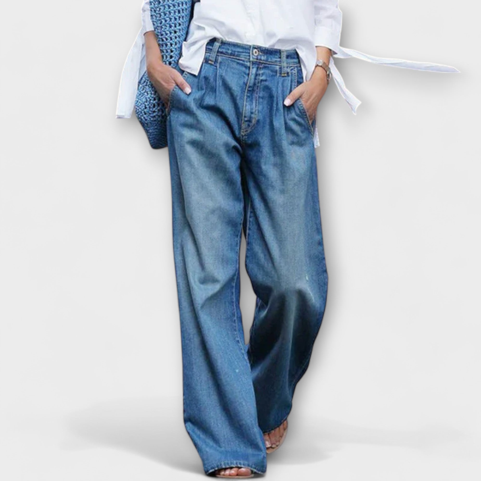 Relaxed Fit Wide-Leg Denim