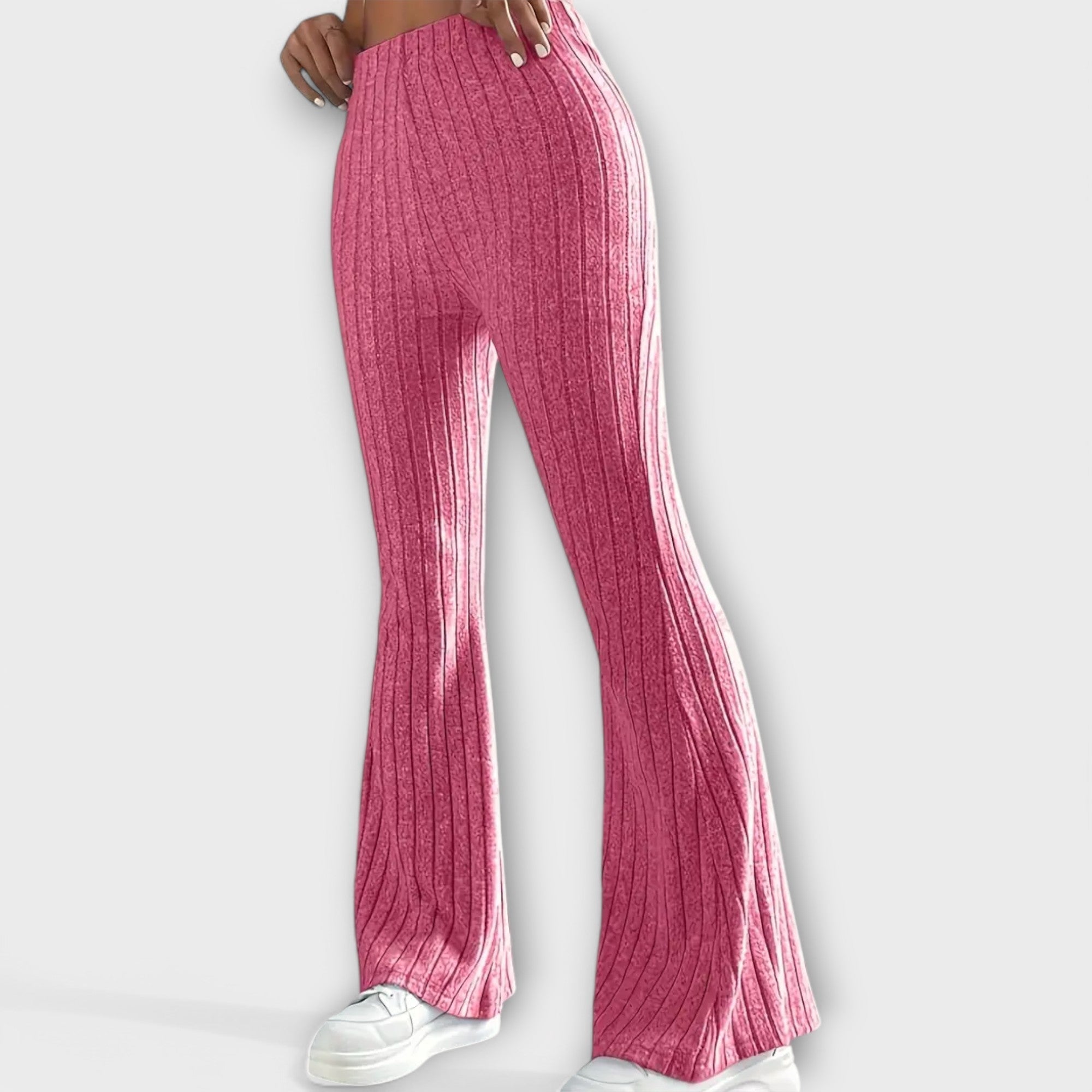 SlimFit Ribbed Bell-Bottoms