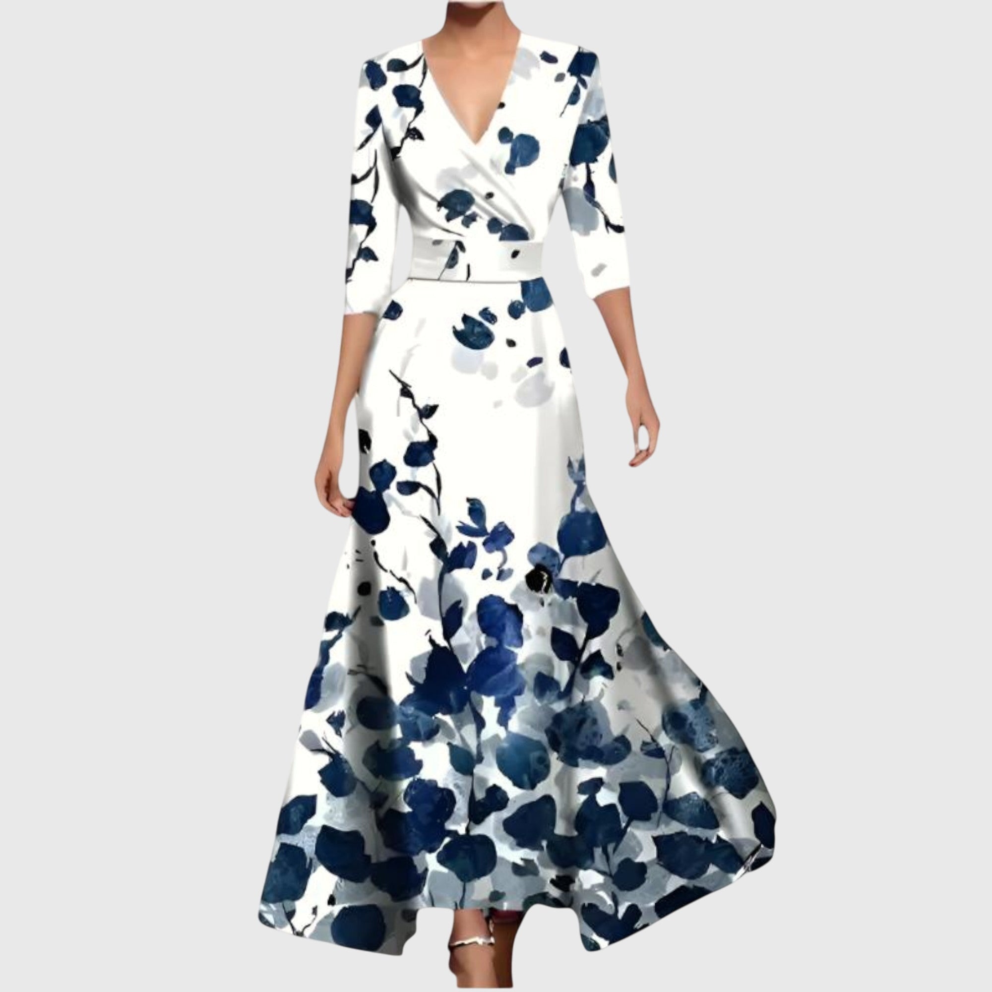 Artistic Floral Maxi Dress