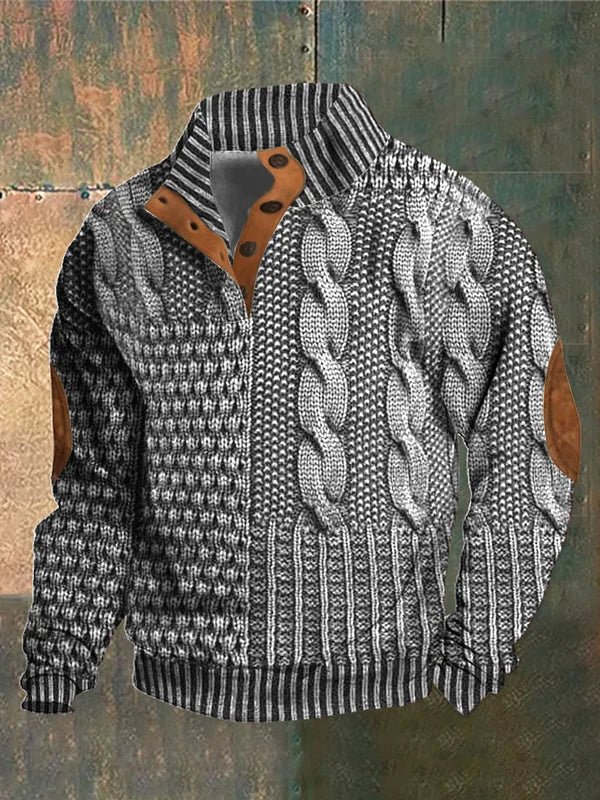 Vintage Pattern Knit Sweater