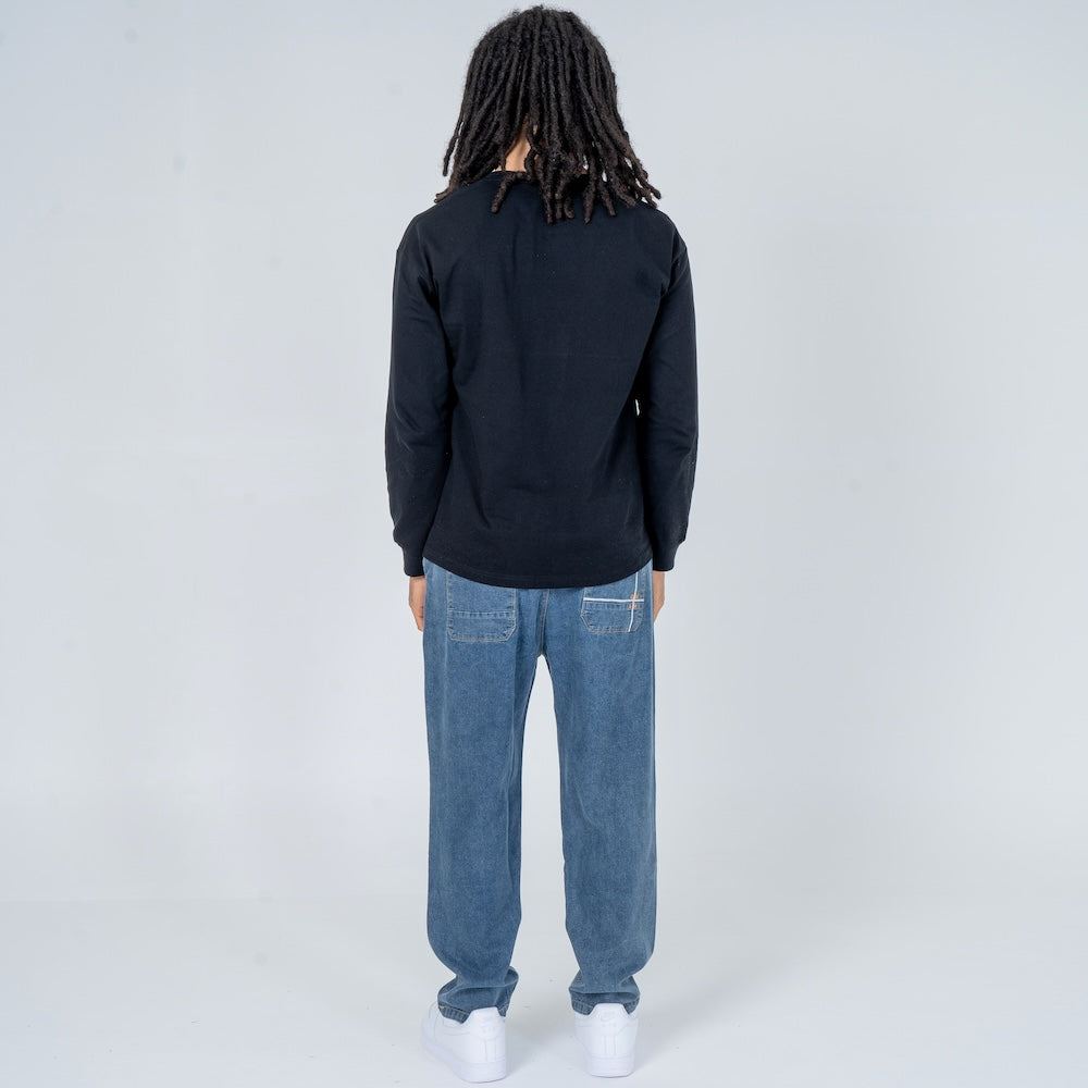 Minimalist Drawstring Denim Pants