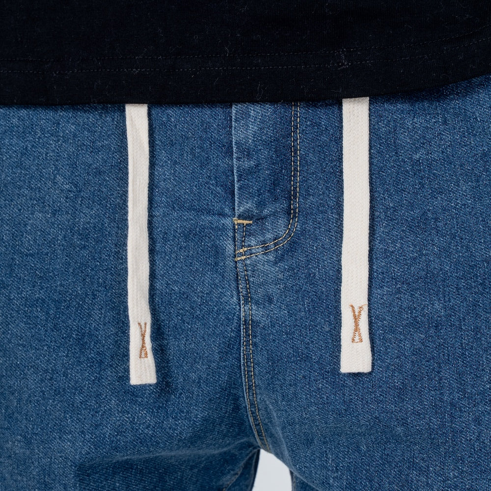 Minimalist Drawstring Denim Pants