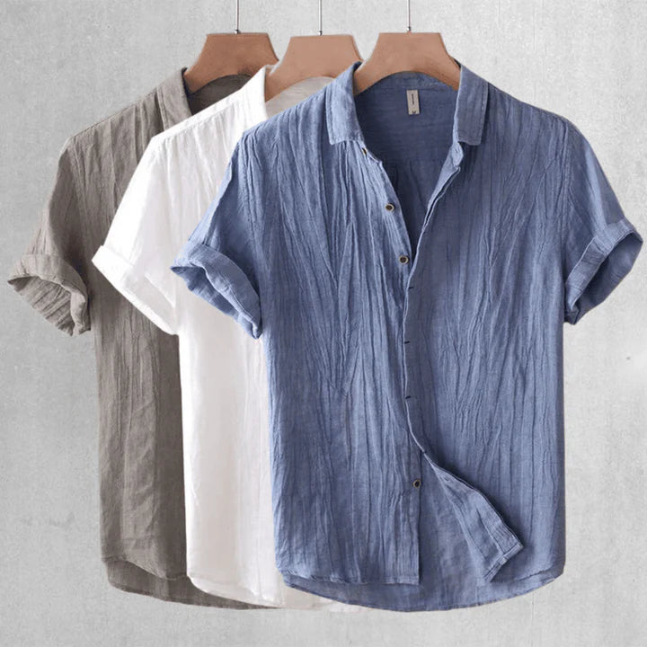 Elegant Short Sleeve Button-Up Shirt