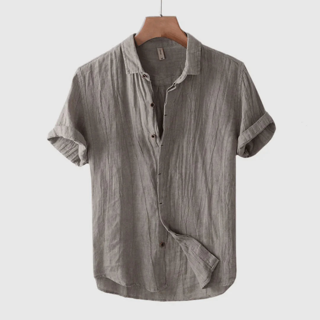 Elegant Short Sleeve Button-Up Shirt