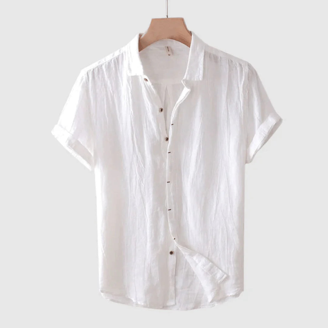 Elegant Short Sleeve Button-Up Shirt