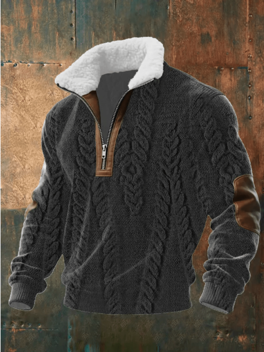 Warm Fleece Collar Sweater